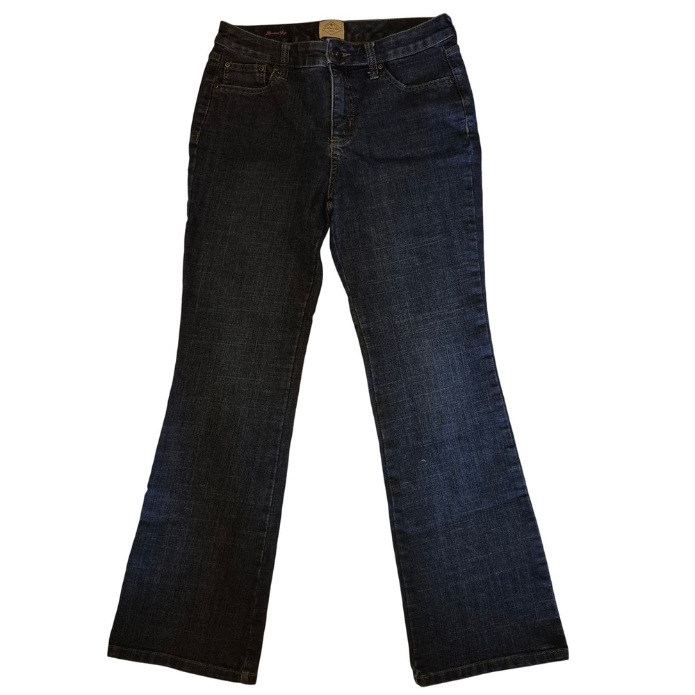 St. John's Bay Bootcut Jeans Womens 6S Minimalist Cotton Blend Dark Wash Blue